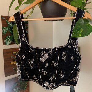 ASOS Black and Silver Jeweled Set - Corset and Skirt